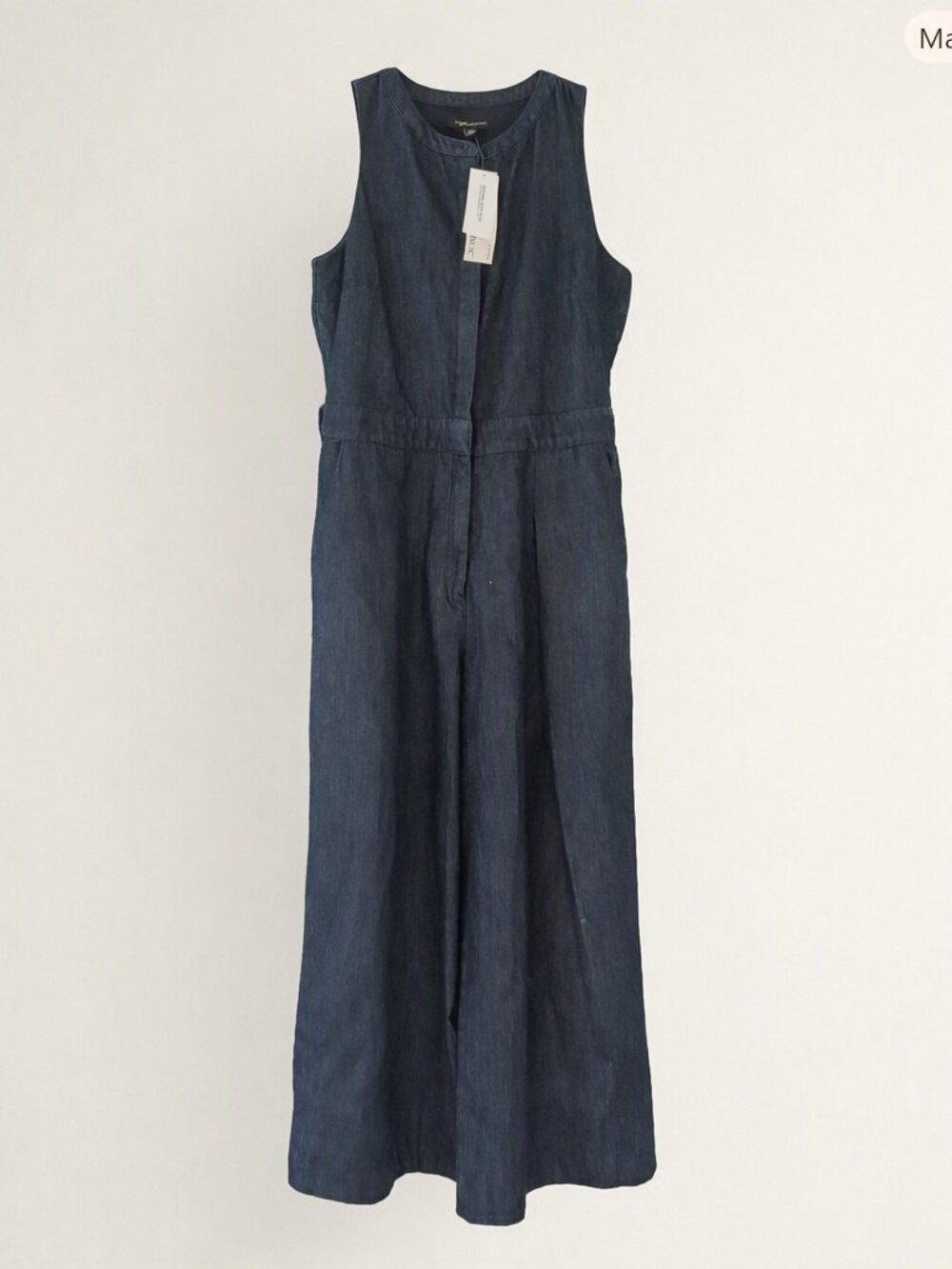 Banana Republic Navy Sleeveless Cropped Jumpsuit Size 6 Petite NWT - Picture 11 of 13